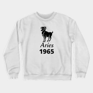 Black Aries Zodiac 1965 Crewneck Sweatshirt